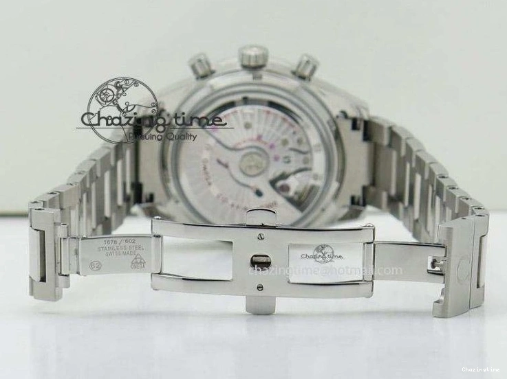 0518 Speedmaster ’57 SS Chrono AXF Best Edition Blue Dial on SS Bracelet A7750 (Free Leather Strap) StreetReady 8281